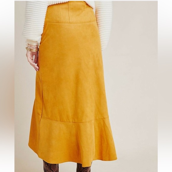 Anthropologie Maeve Cosima Flounced Midi Skirt - Picture 3 of 6